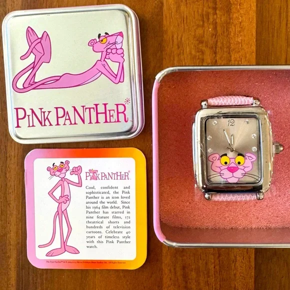 MGM Pink Panther Watch with Tin - Picture 2 of 9